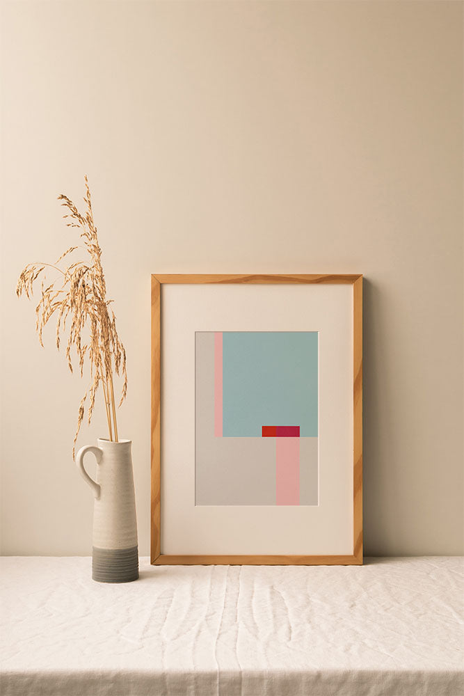 Mia no.8 Museum quality giclée Art Print - Minimalist Geometric Wall Art - Soft Colors and Bold Shapes - Modern Home Decor